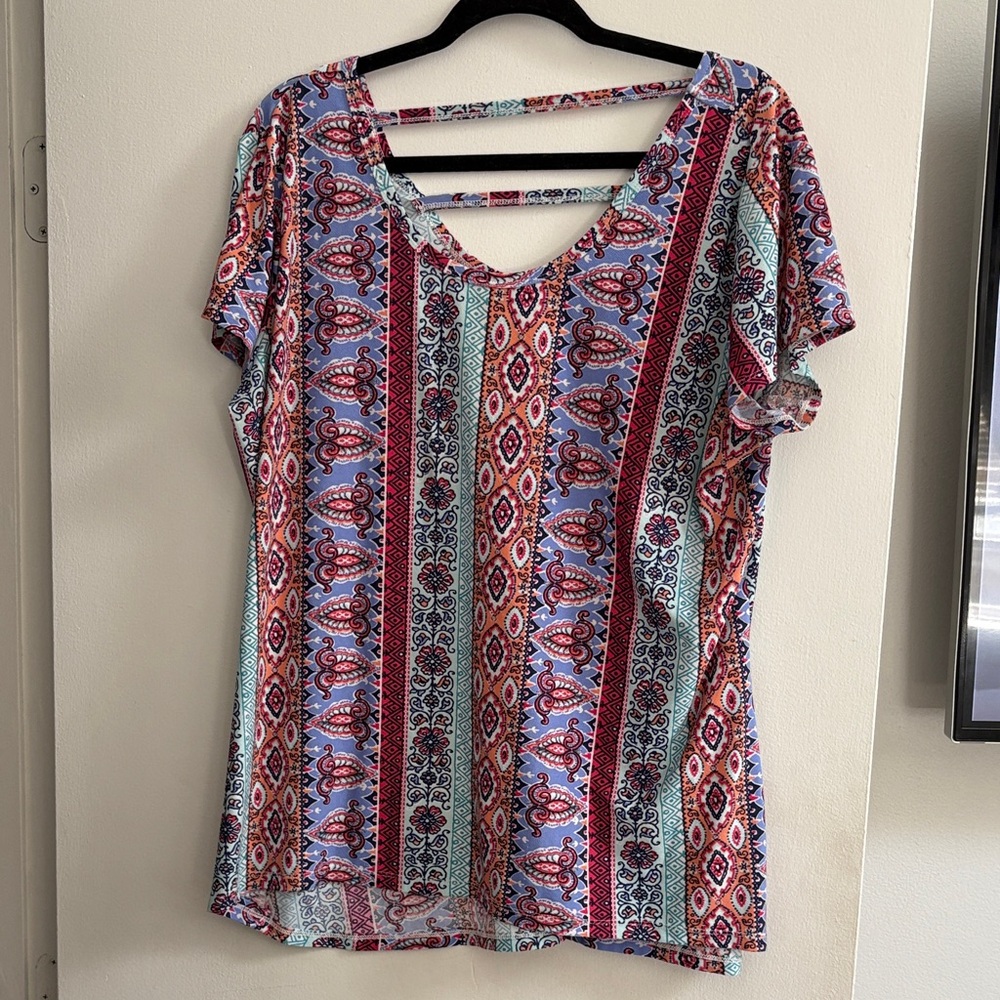 Colorful Patterned Women's Top
